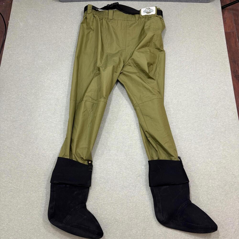 White River Fly Shop Waders Sz XS Poly/Nylon Shell Neoprene Gorpcore Utility‎